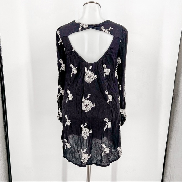 Free People Emma Dress In Black Cambo - Picture 5 of 9